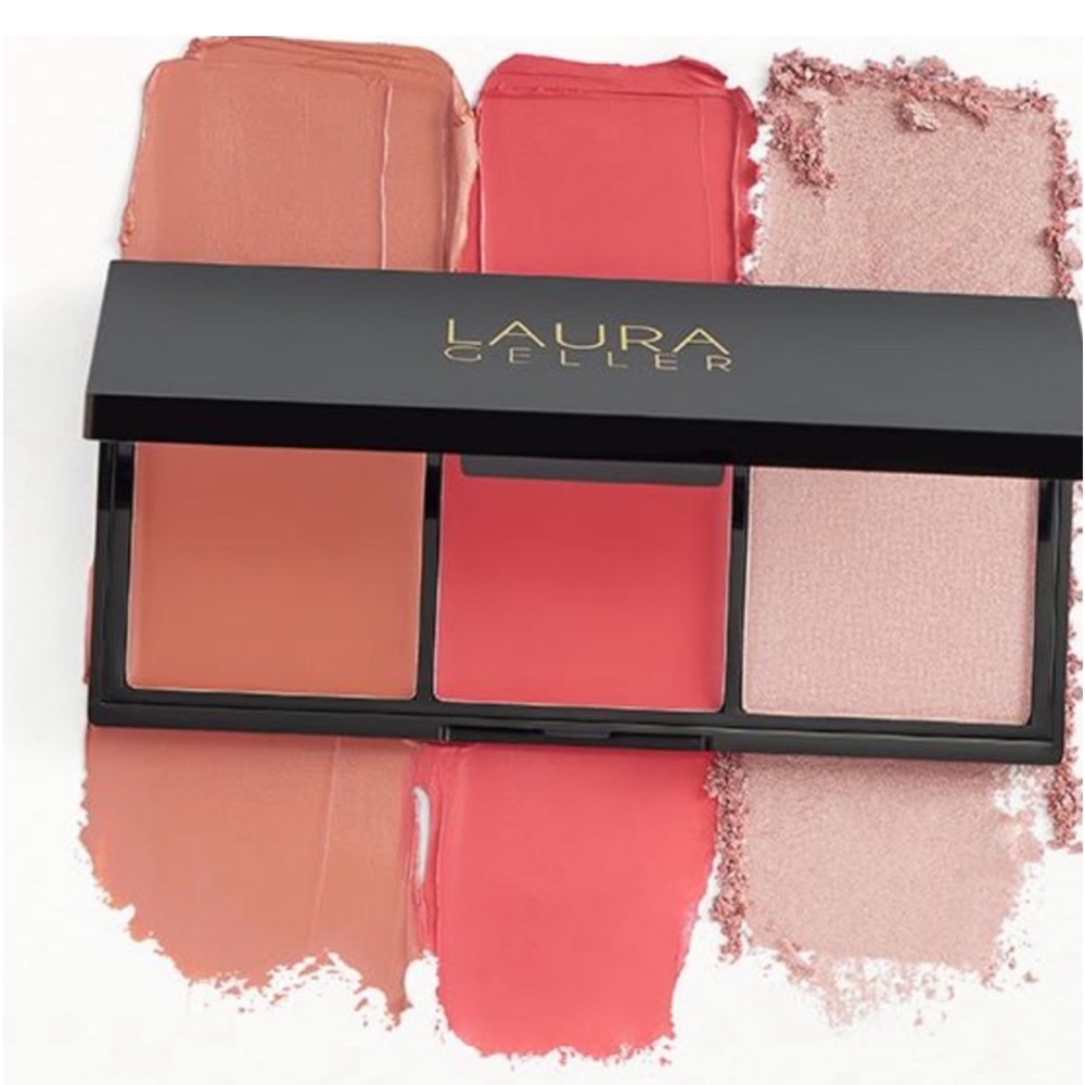 Laura Geller Eye Lip & Cheek Multitasking Trio Palette in THINK PINK New In Box
